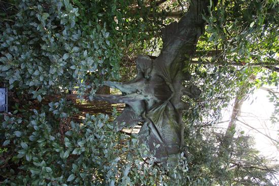 A large bronze sculpture Icarus designed by Donald Brooke H. 2.8m W.5m approx.